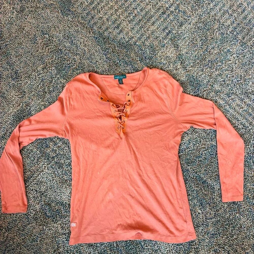 Ralph-lauren Women's Orange and Pink Shirt